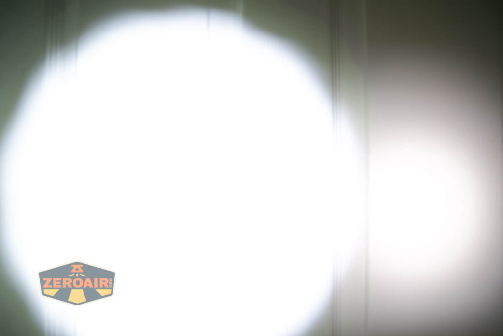 beamshots on door (at 1') compared to nichia 219b 4500K