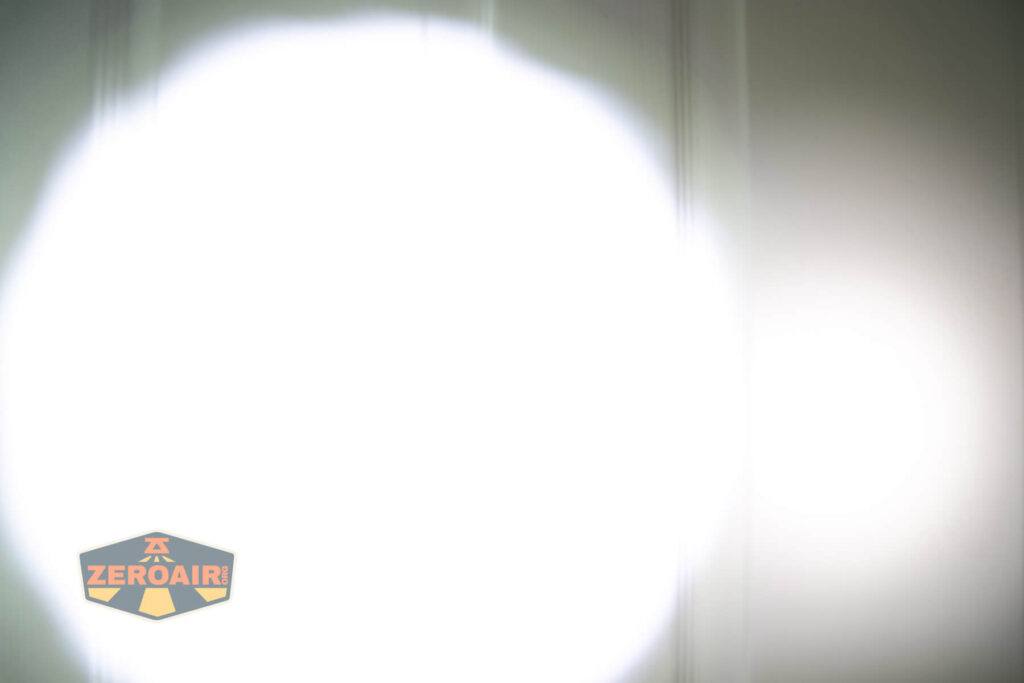 beamshots on door (at 1') compared to nichia 219b 4500K