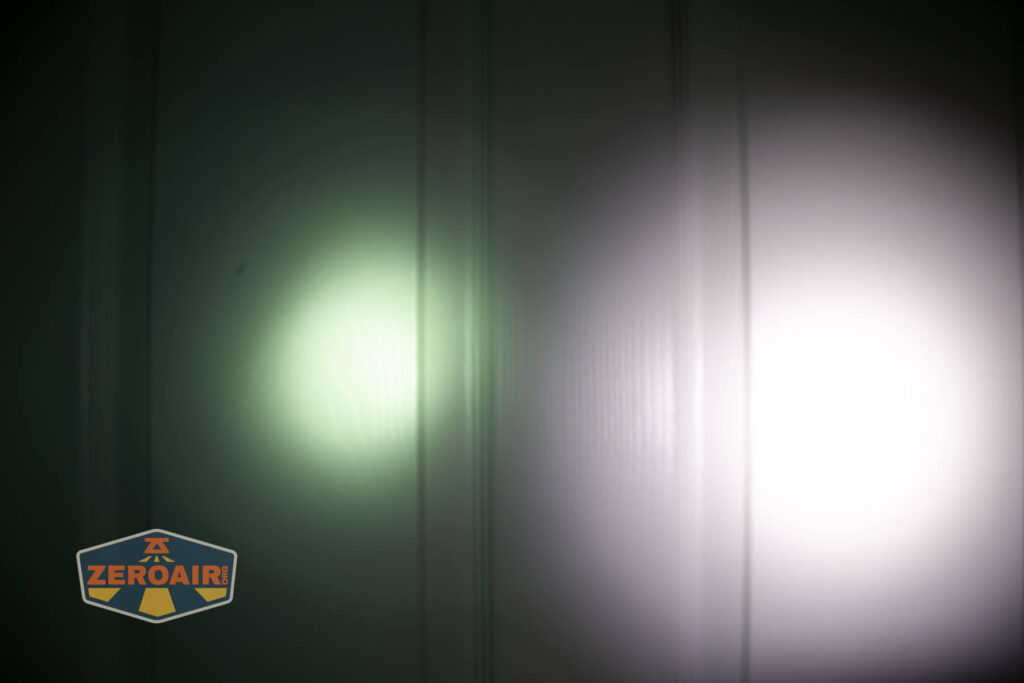 beamshots on door (at 1') compared to nichia 219b 4500K