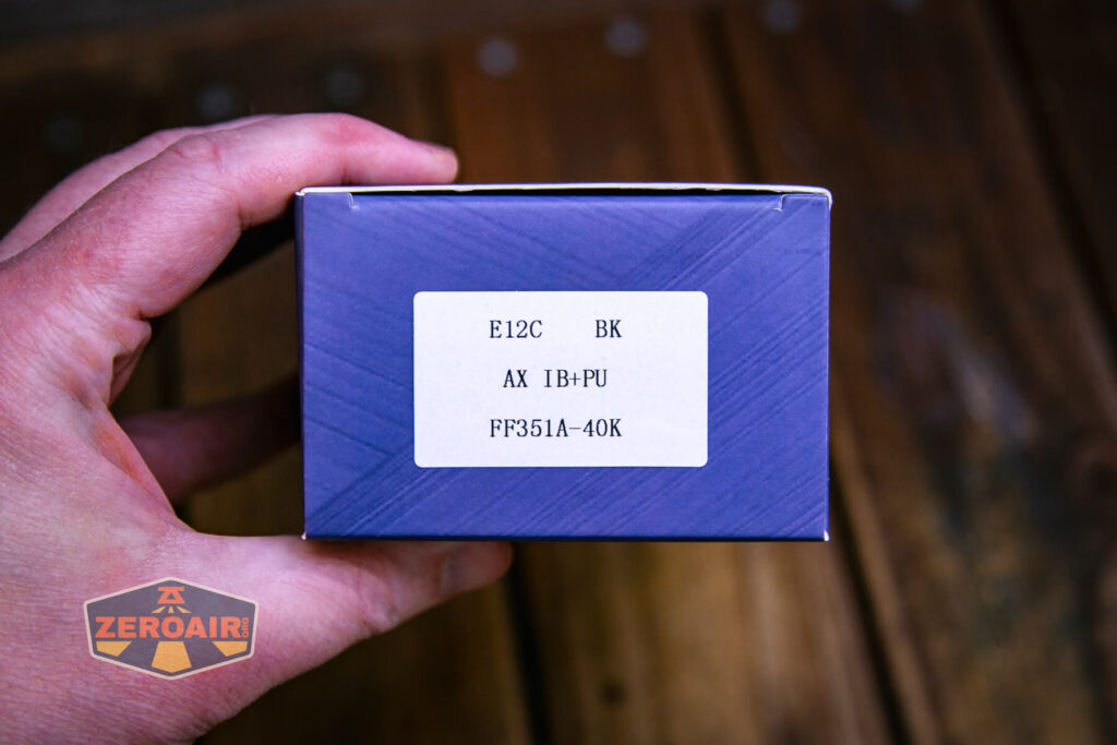 FireflyLite E12C flashlight box