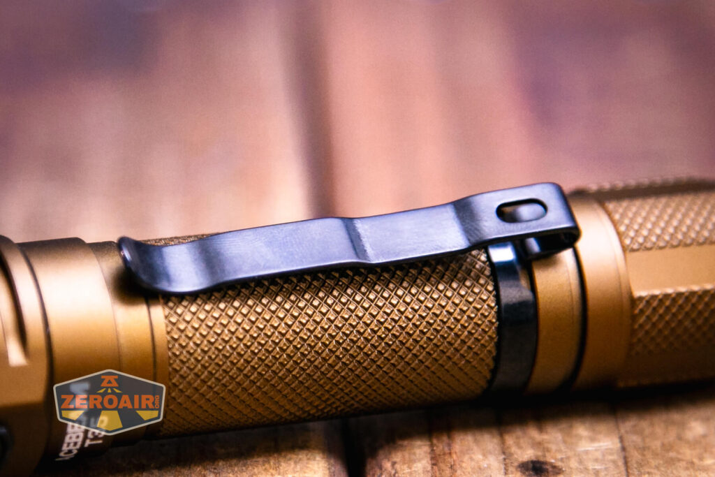 Acebeam T35 compact tactical flashlight pocket clip