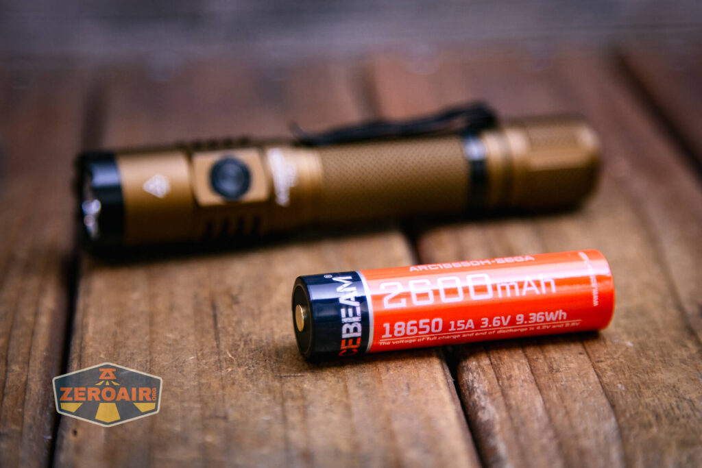 Acebeam T35 compact tactical flashlight with included 18650