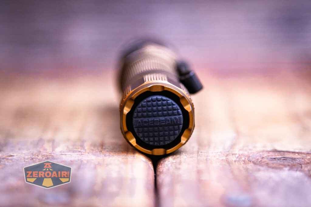 Acebeam T35 compact tactical flashlight tailswitch