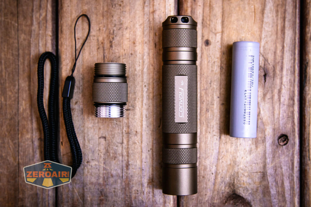 Convoy S2+ SFT40 3000K flashlight what's included