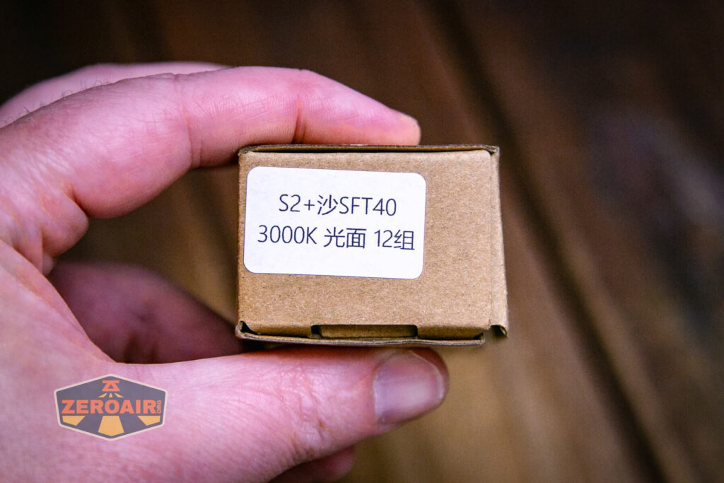 Convoy S2+ SFT40 3000K flashlight box