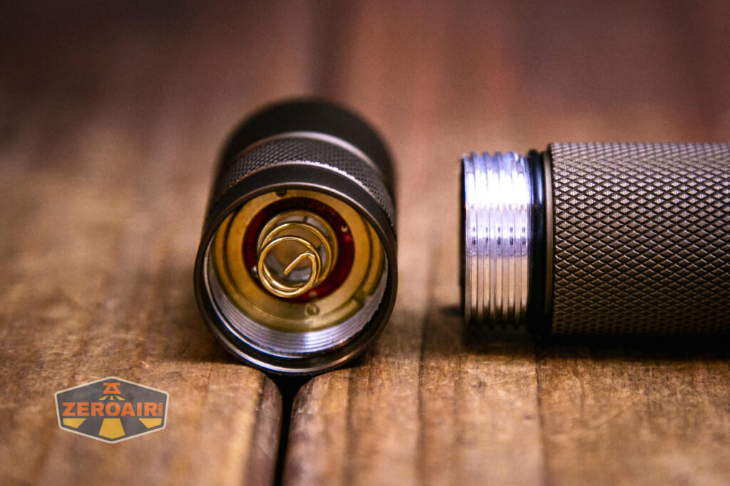 Convoy S2+ SFT40 3000K flashlight head spring and threads