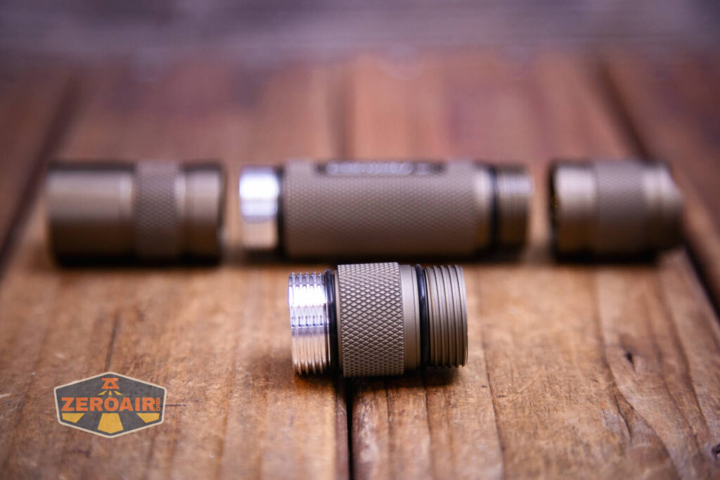 Convoy S2+ SFT40 3000K flashlight 18350 tube detail