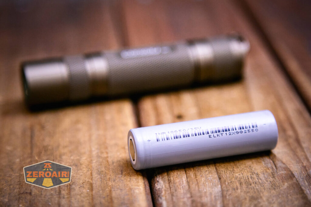 Convoy S2+ SFT40 3000K flashlight with included 18650