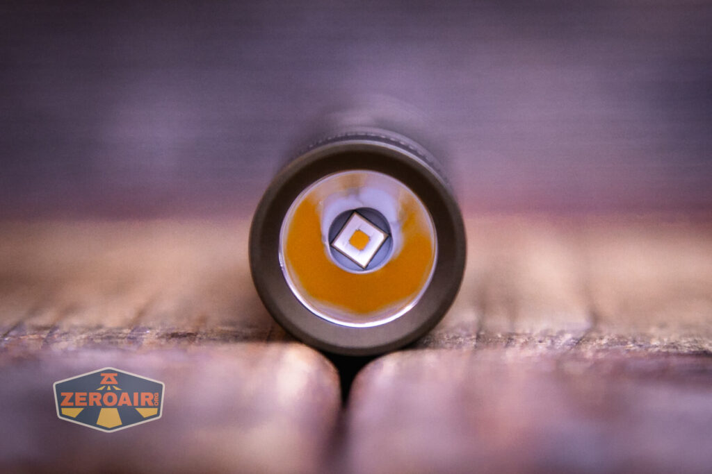 Convoy S2+ SFT40 3000K flashlight emitter detail