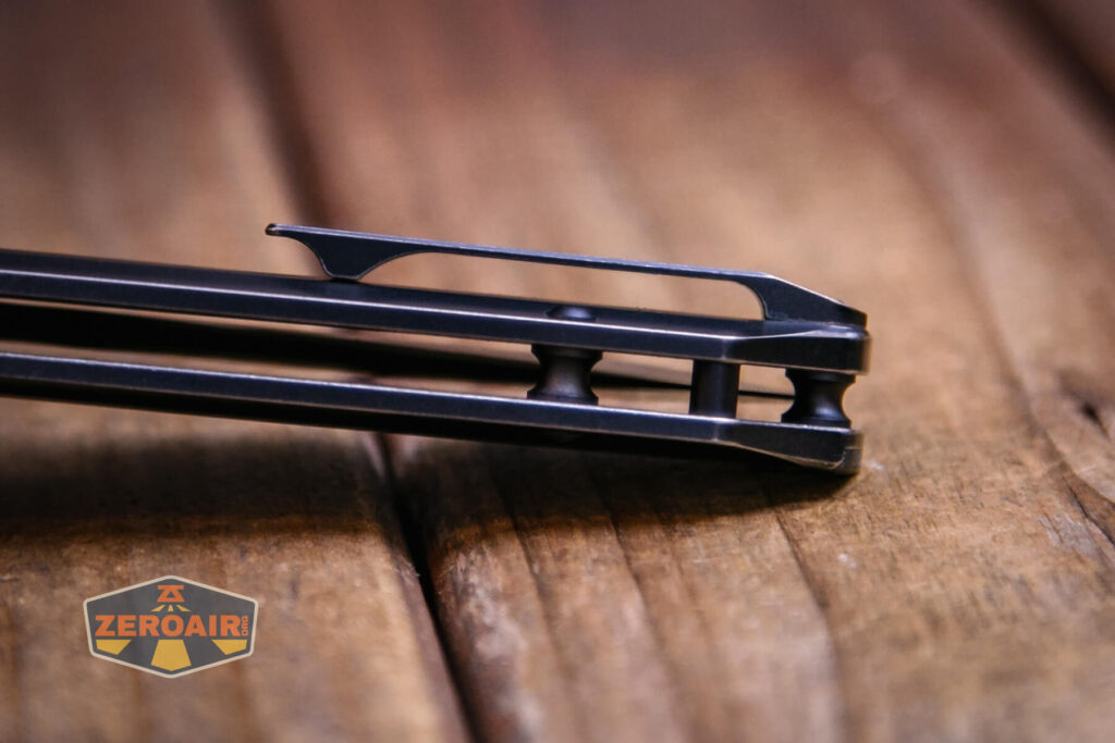 Kansept Shard blackwashed titanium knife standoffs