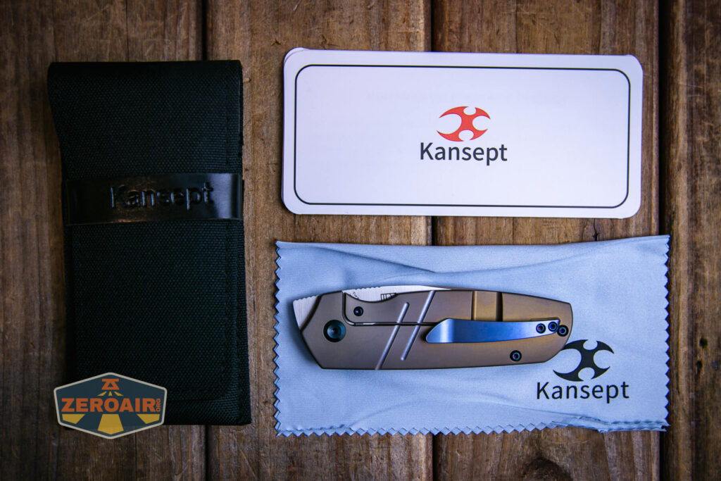 Kansept Turaco titanium knife what's included