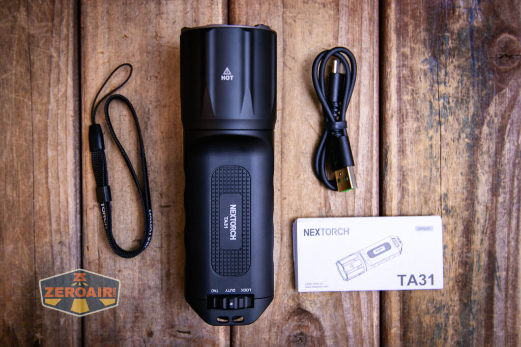 Nextorch TA31 tactical searchlight what's included