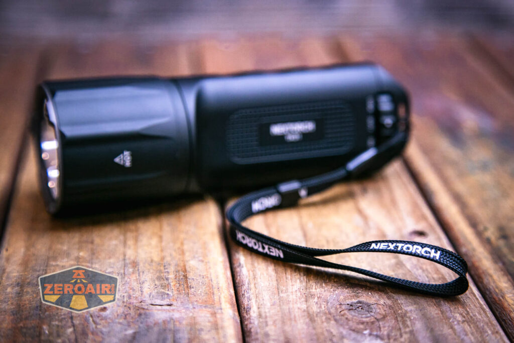 Nextorch TA31 tactical searchlight lanyard installed