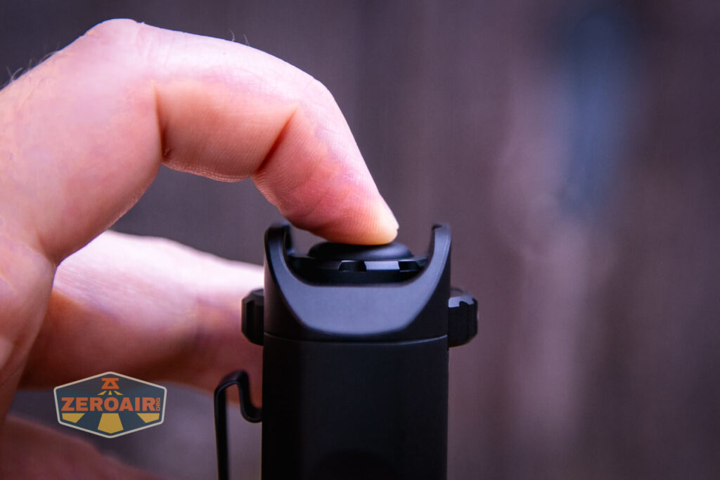 Nextorch TA31 tactical searchlight switch actuation