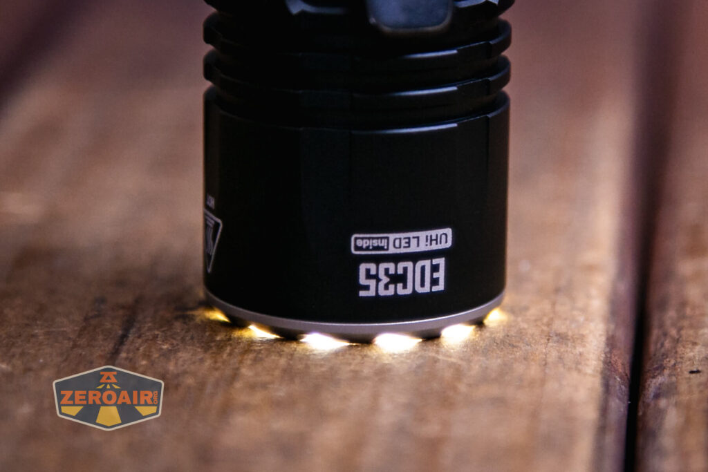 Nitecore EDC35 flashlight toothy bezel