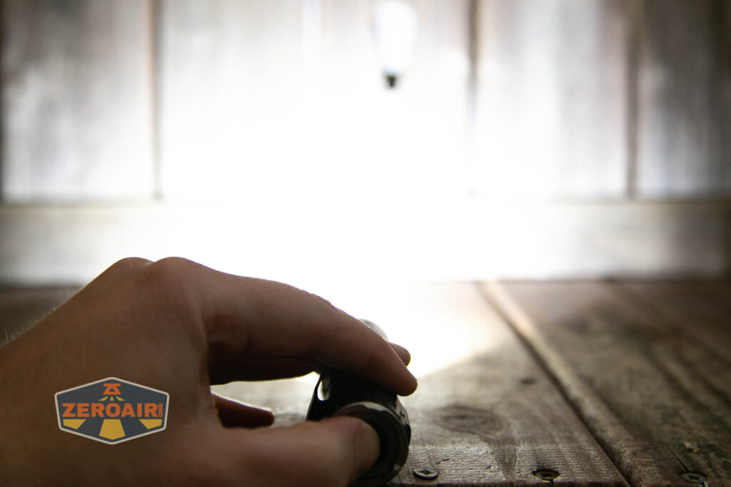 Nitecore EDC35 flashlight lumin shield emitter on