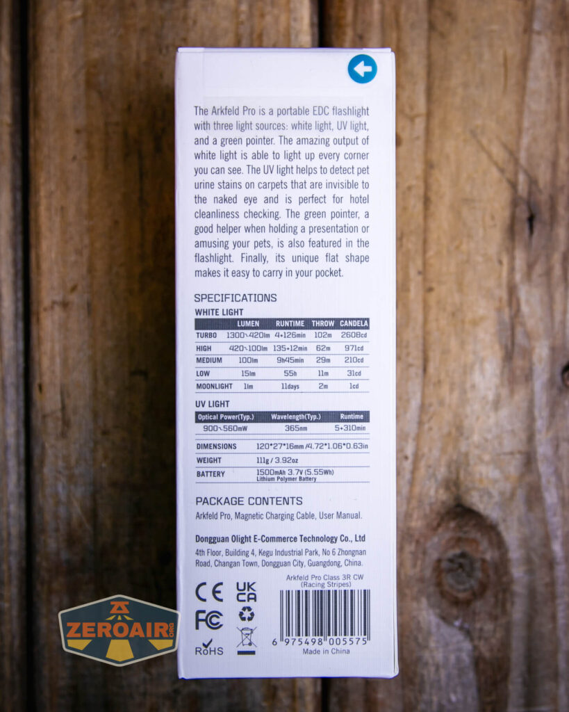 Olight Arkfeld Pro Racing Stripes box