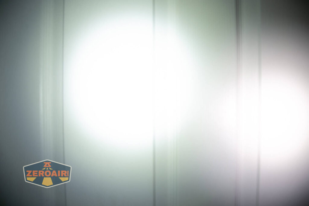 beamshots on door (at 1') compared to nichia 219b 4500K