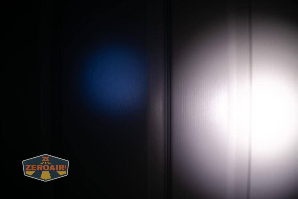 beamshots on door (at 1') compared to nichia 219b 4500K