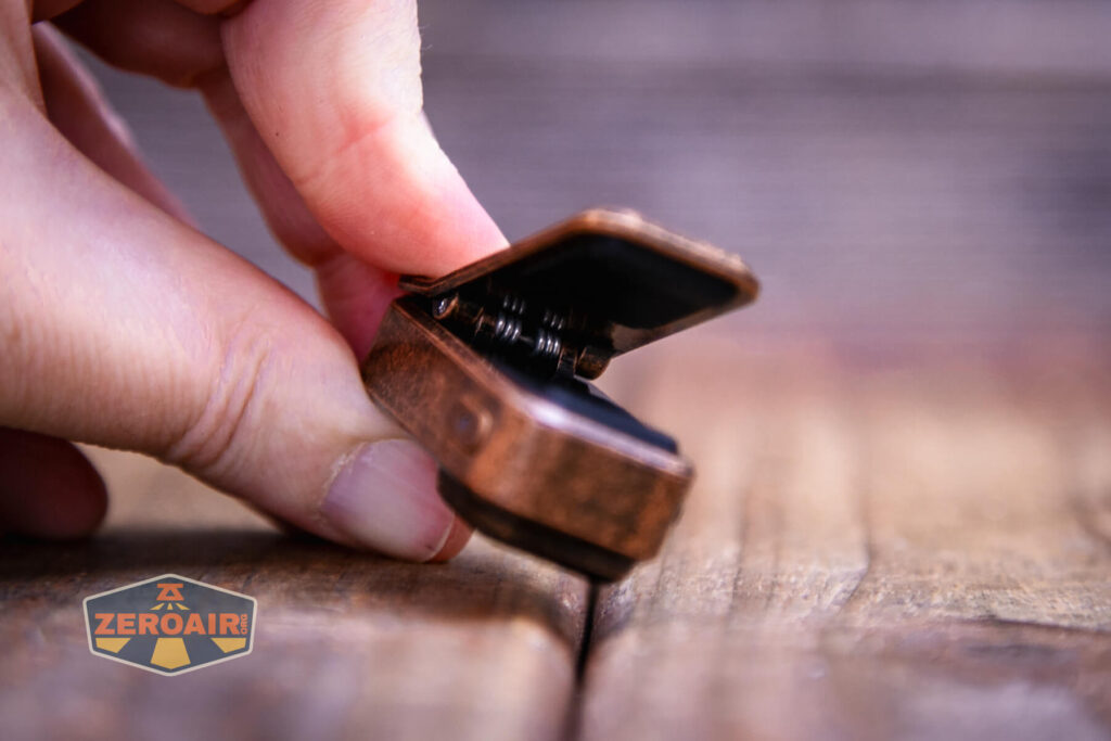 Olight Oclip Cu Clip flashlight clip fully open