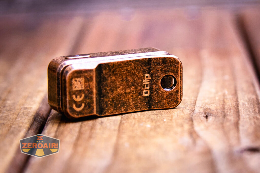 Olight Oclip Cu Clip flashlight lanyard hole