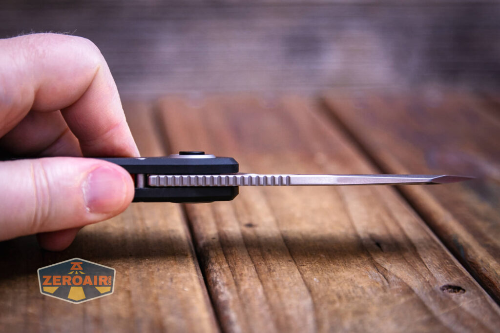 Vosteed Ankylo Vanchor lock knife lock engaged button up