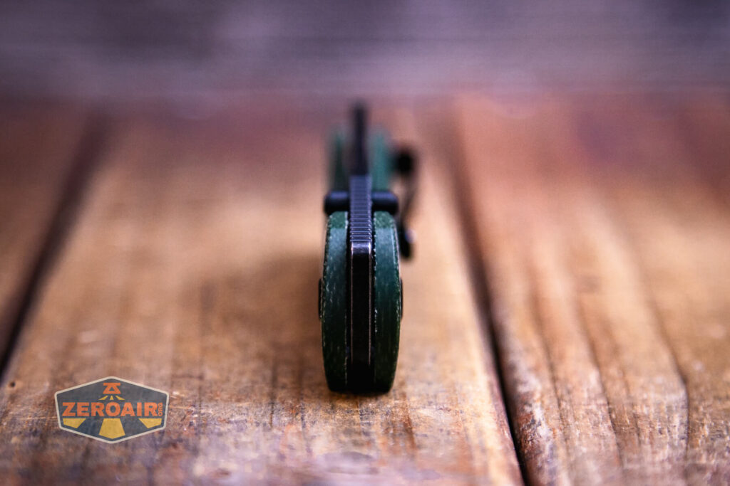 Vosteed Thornton Trek lock knife showing pivot end