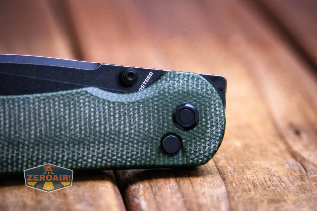 Vosteed Thornton Trek lock knife pivot screw and button lock