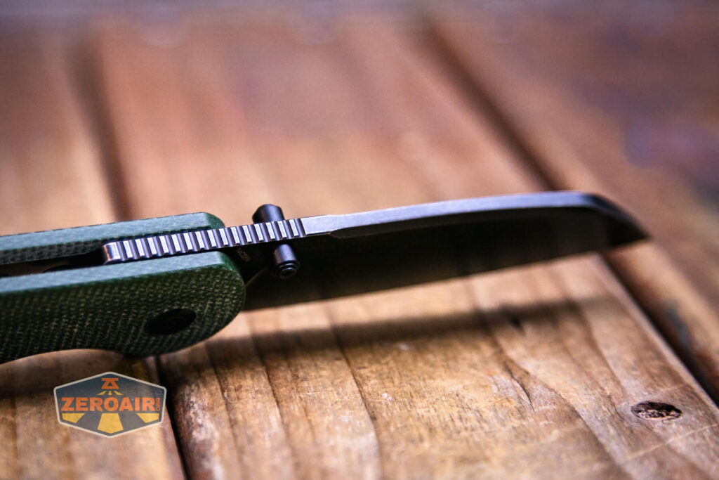 Vosteed Thornton Trek lock knife spine of blade