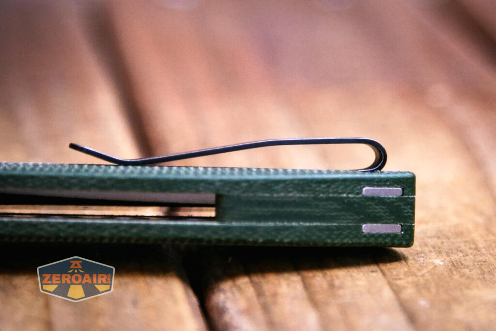 Vosteed Thornton Trek lock knife pocket clip side view