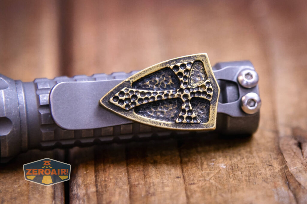 EDC Titanium 14500 flashlight pocket clip