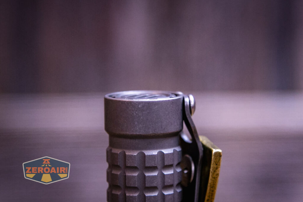 EDC Titanium 14500 flashlight switch profile