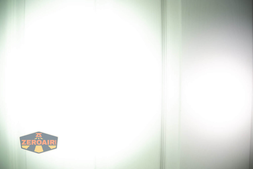 beamshots on door (at 1') compared to nichia 219b 4500K