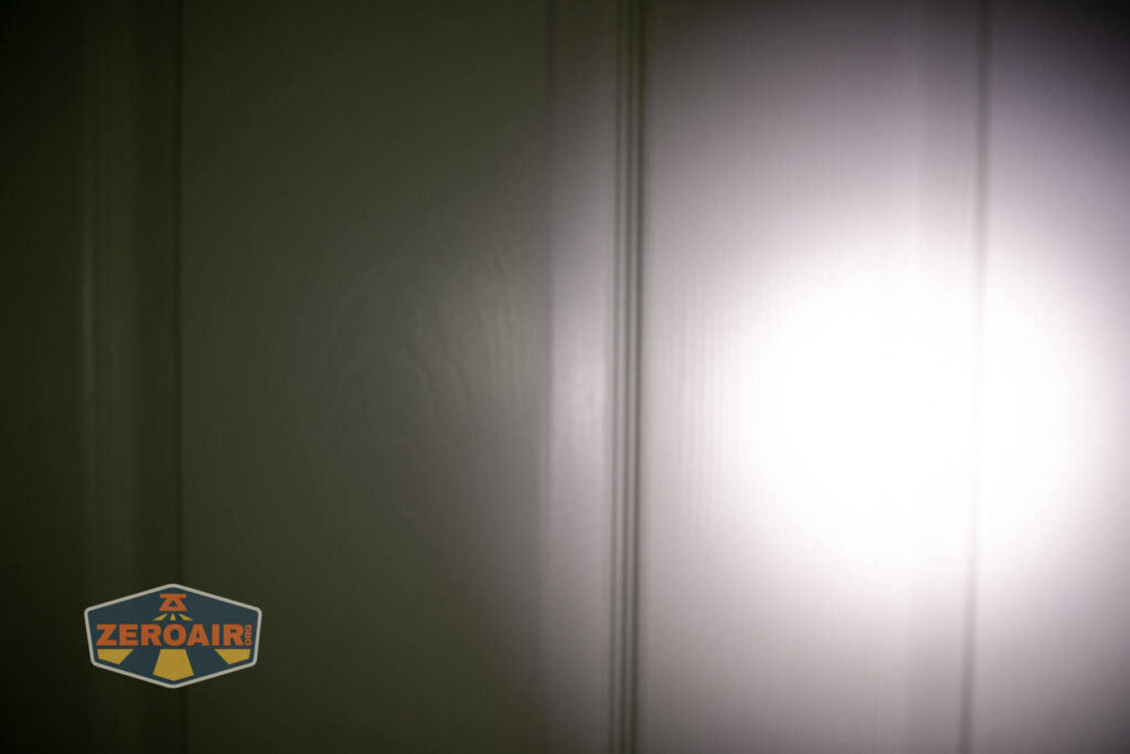 beamshots on door (at 1') compared to nichia 219b 4500K
