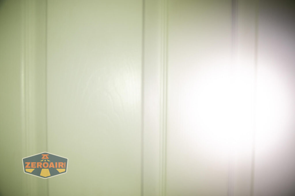 beamshots on door (at 1') compared to nichia 219b 4500K