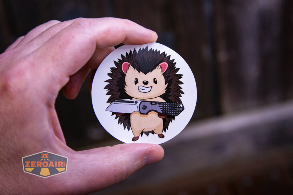Vosteed Hedgehog top liner lock knife sticker