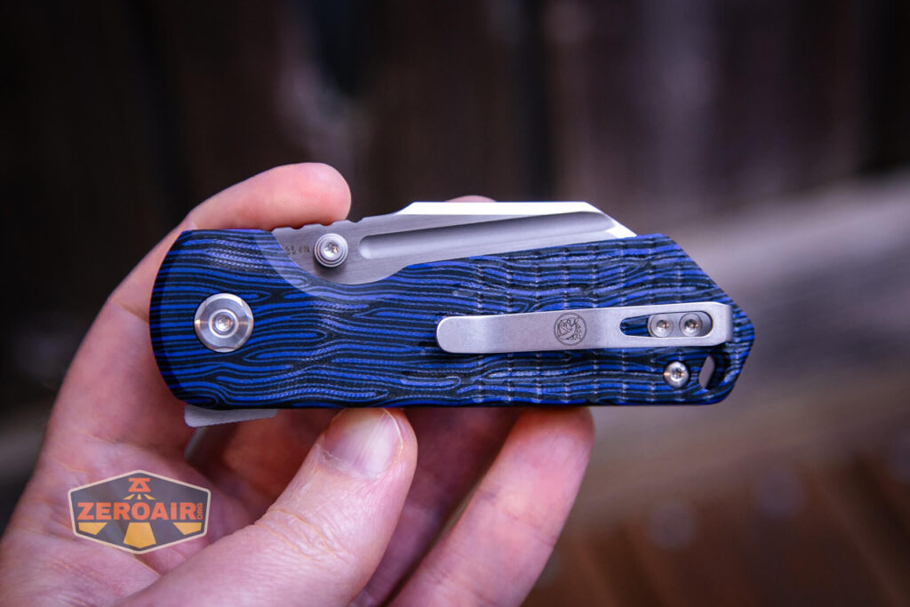 Vosteed Hedgehog top liner lock knife in hand