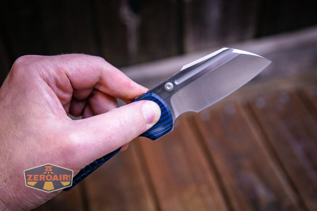 Vosteed Hedgehog top liner lock knife flipped open