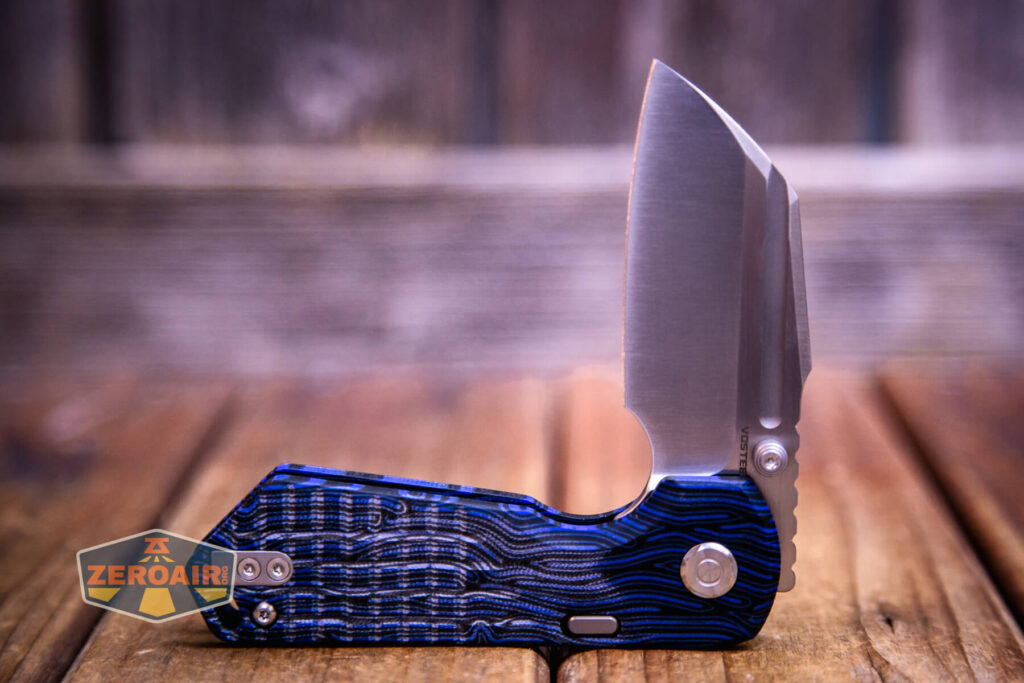Vosteed Hedgehog top liner lock knife side view half open
