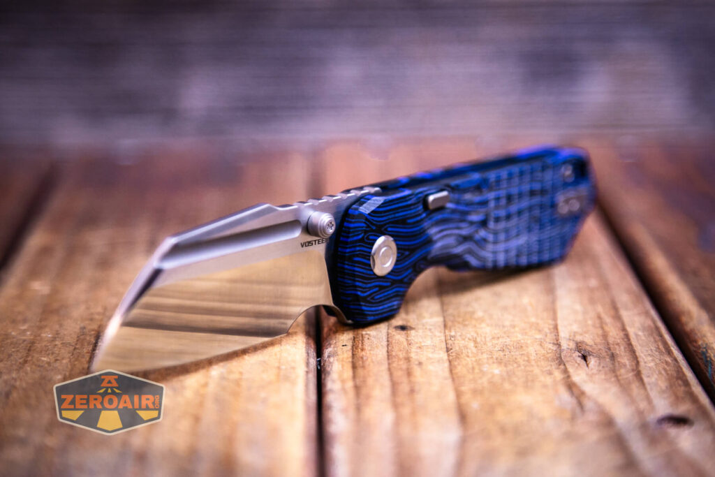 Vosteed Hedgehog top liner lock knife blade polish