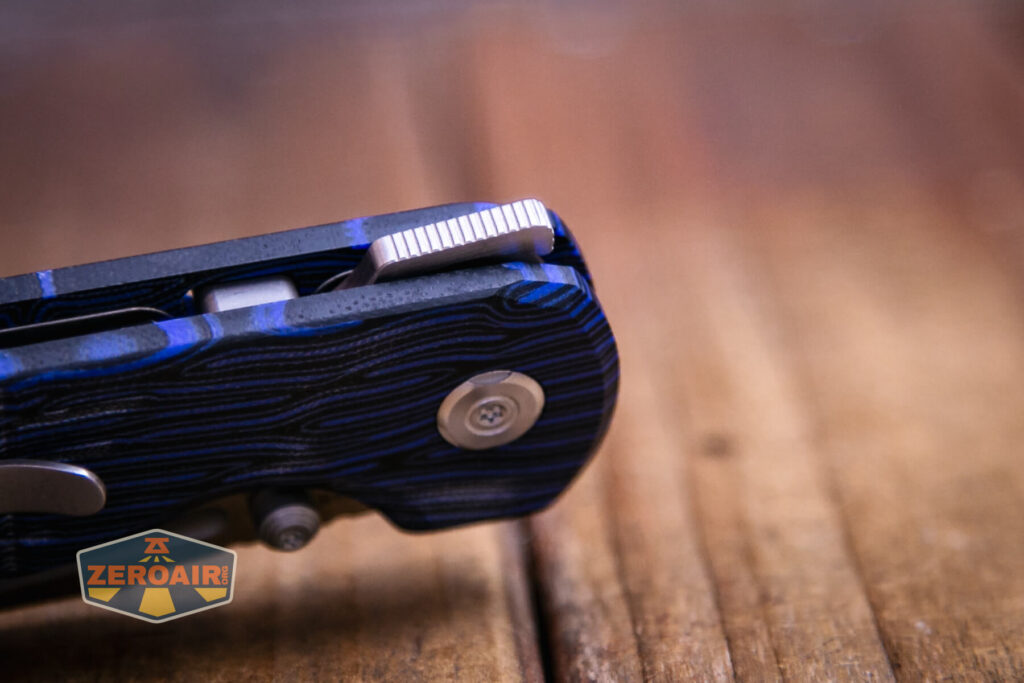 Vosteed Hedgehog top liner lock knife flipper tab