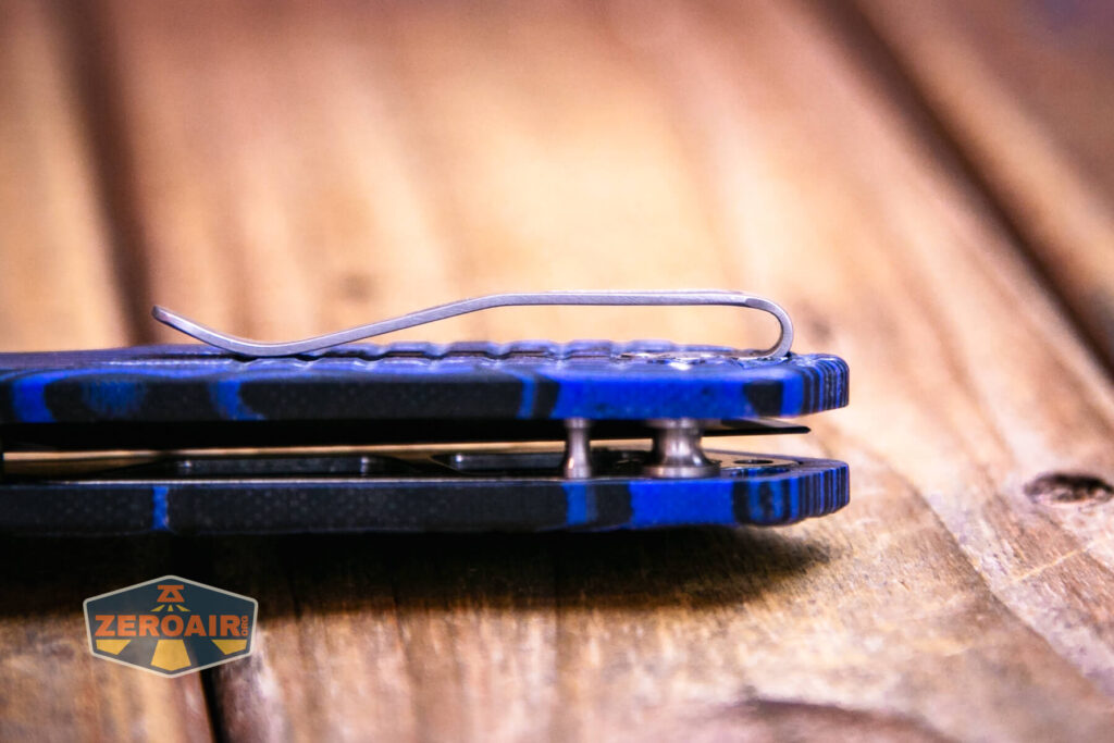 Vosteed Hedgehog top liner lock knife pocket clip profile