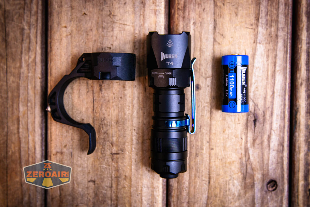 Wuben T4 tactical flashlight what's included