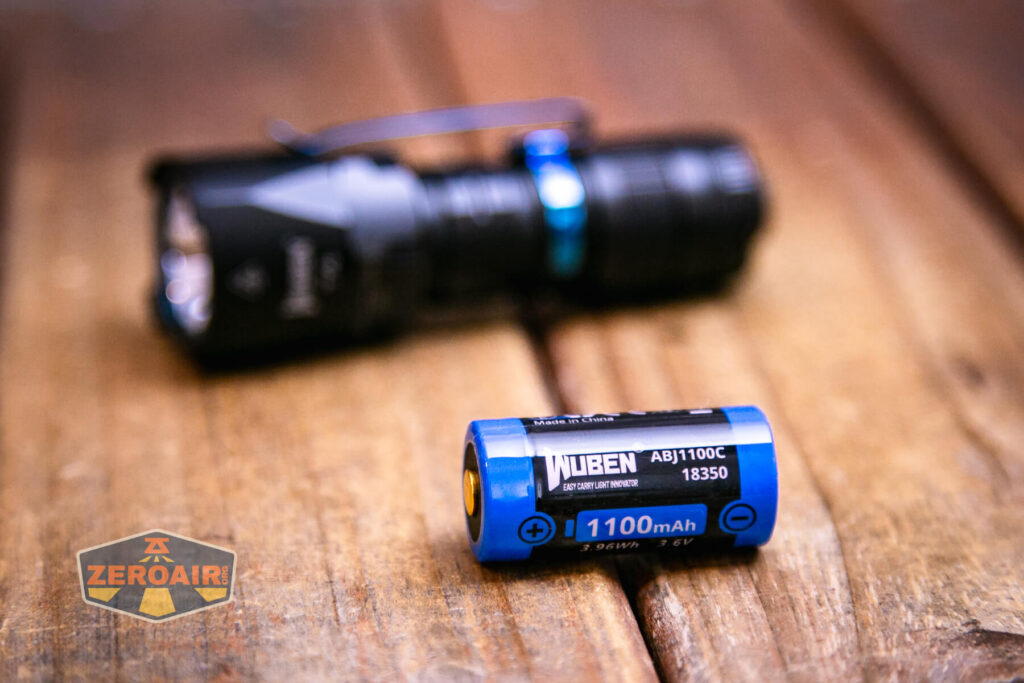 Wuben T4 tactical flashlight with included 18350