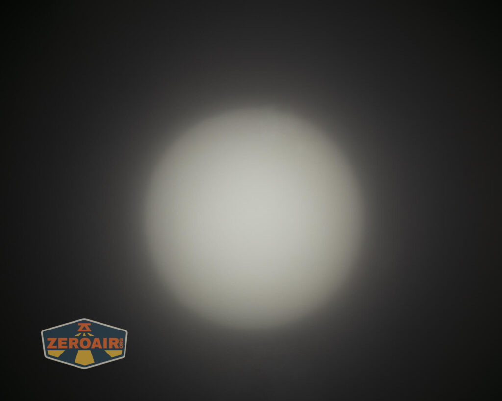 Acebeam Pokelit AA Ti 10th Anniversary flashlight beamshots on ceiling