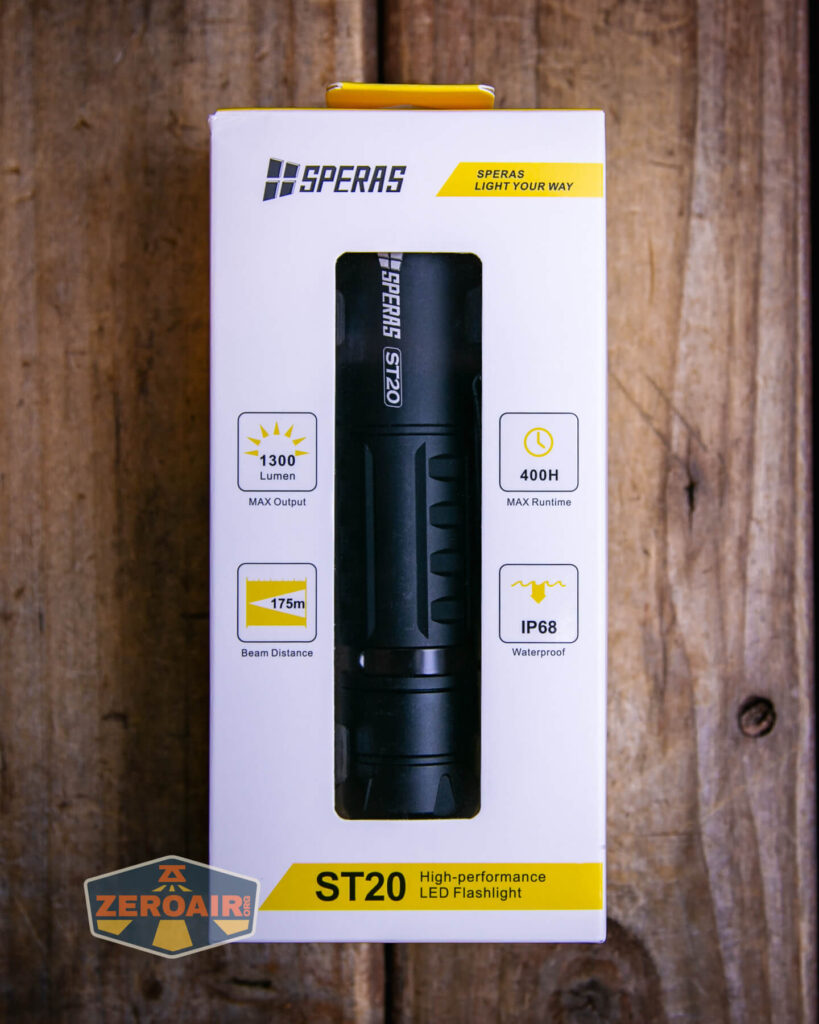 Speras ST20 tactical flashlight box