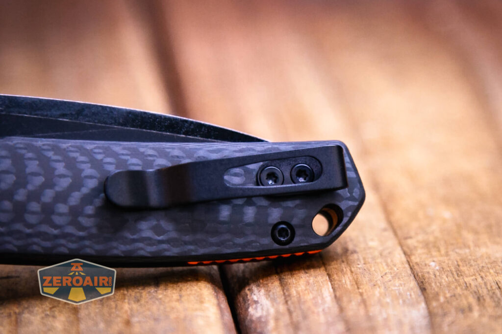 Vosteed Mini Psyop knife pocket clip detail