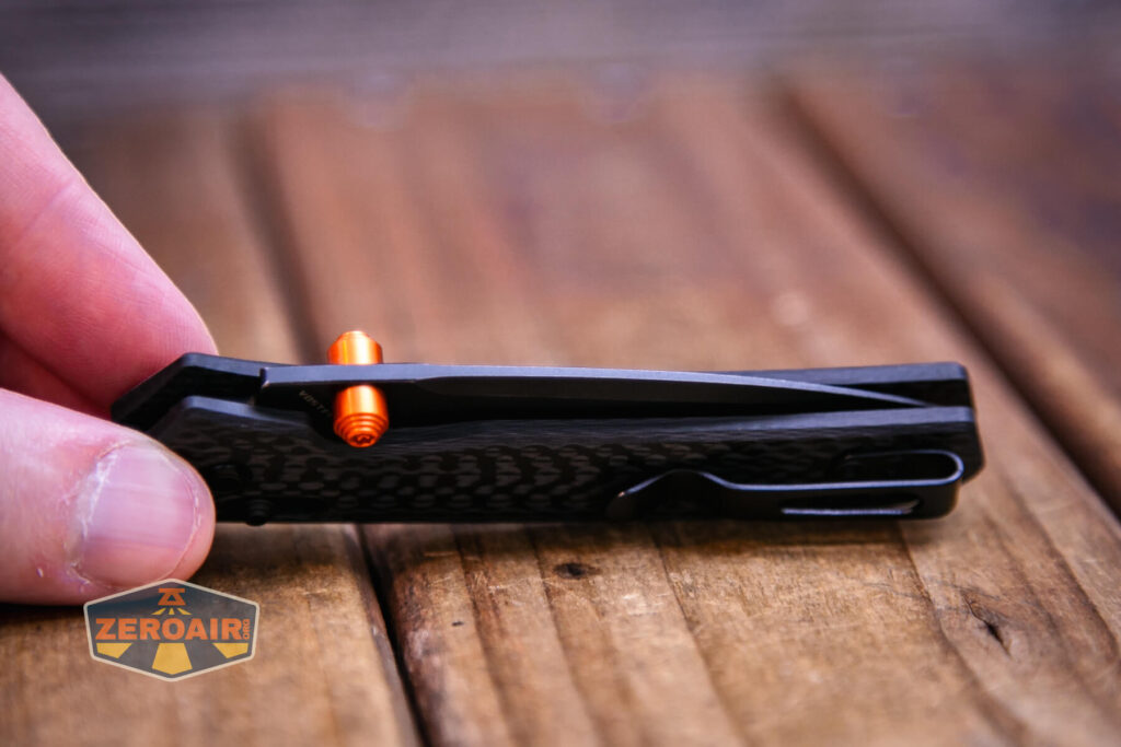 Vosteed Mini Psyop knife spine of blade