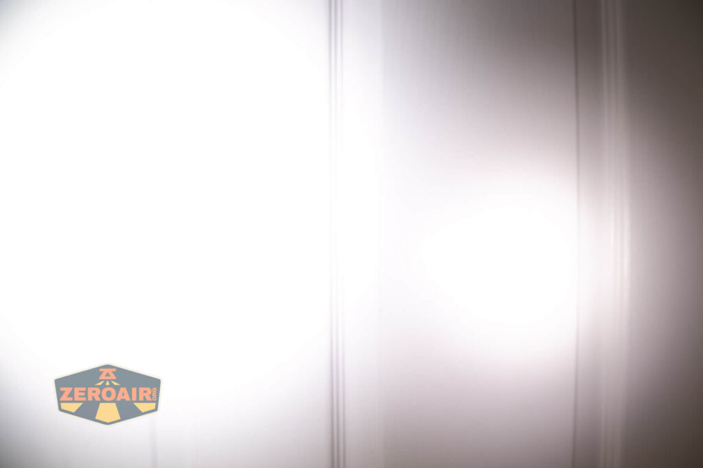 beamshots on door (at 1') compared to nichia 219b 4500K