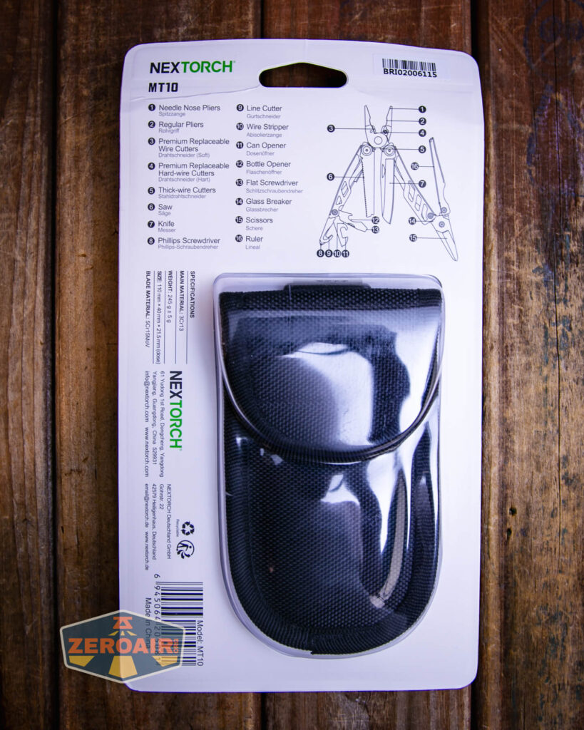 Nextorch MT10 multi-tool package
